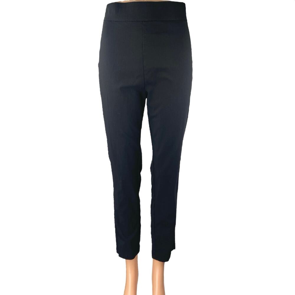 Who What Wear Women's Black High Waisted Slim Tapered Trousers Pants Size 14